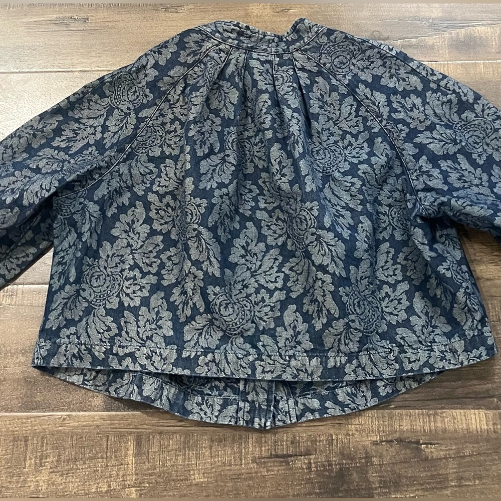 Vintage denim jacquard print jacket - Picture 5 of 7